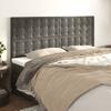 Vidaxl Bed Headboards, 4 Pcs, Dark Gray, 100X5X78/88Cm, Velvety