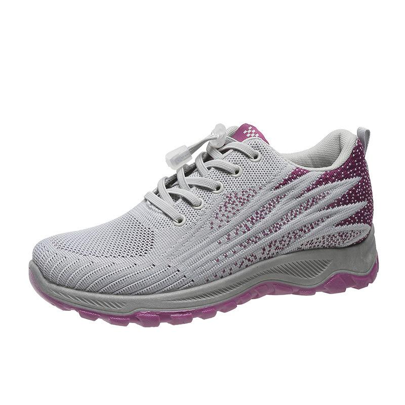 

Summer spring shoes women s summer fly-woven casual sports shoes medium and old parents four-season shoes 41 серый