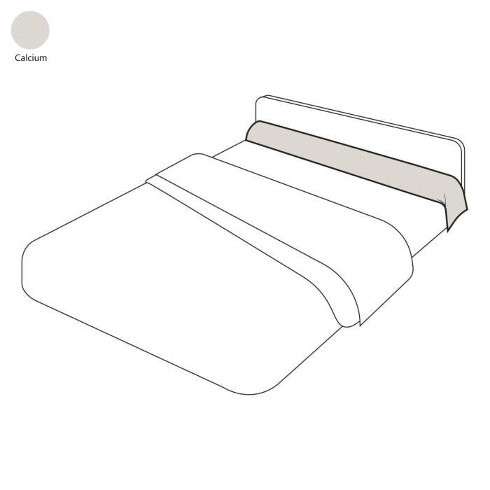 Taie de traversin uni calcium 43x140 - Sylvie Thiriez