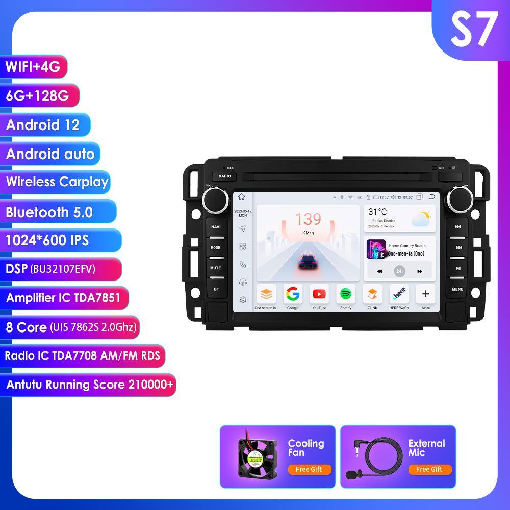 7-Inch Android GPS Car Navigation Player with CarPlay for Enclave, Hummer, GMC.
