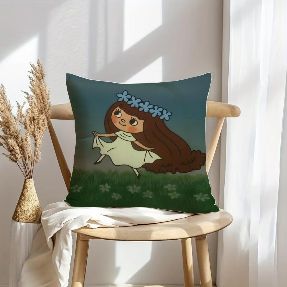 Watercolor Mushroom Cushion Cover Soft Plush Throw Pillow Cover DoubleSided Decorative Cushion Case Sofa Bedroom Home Decor