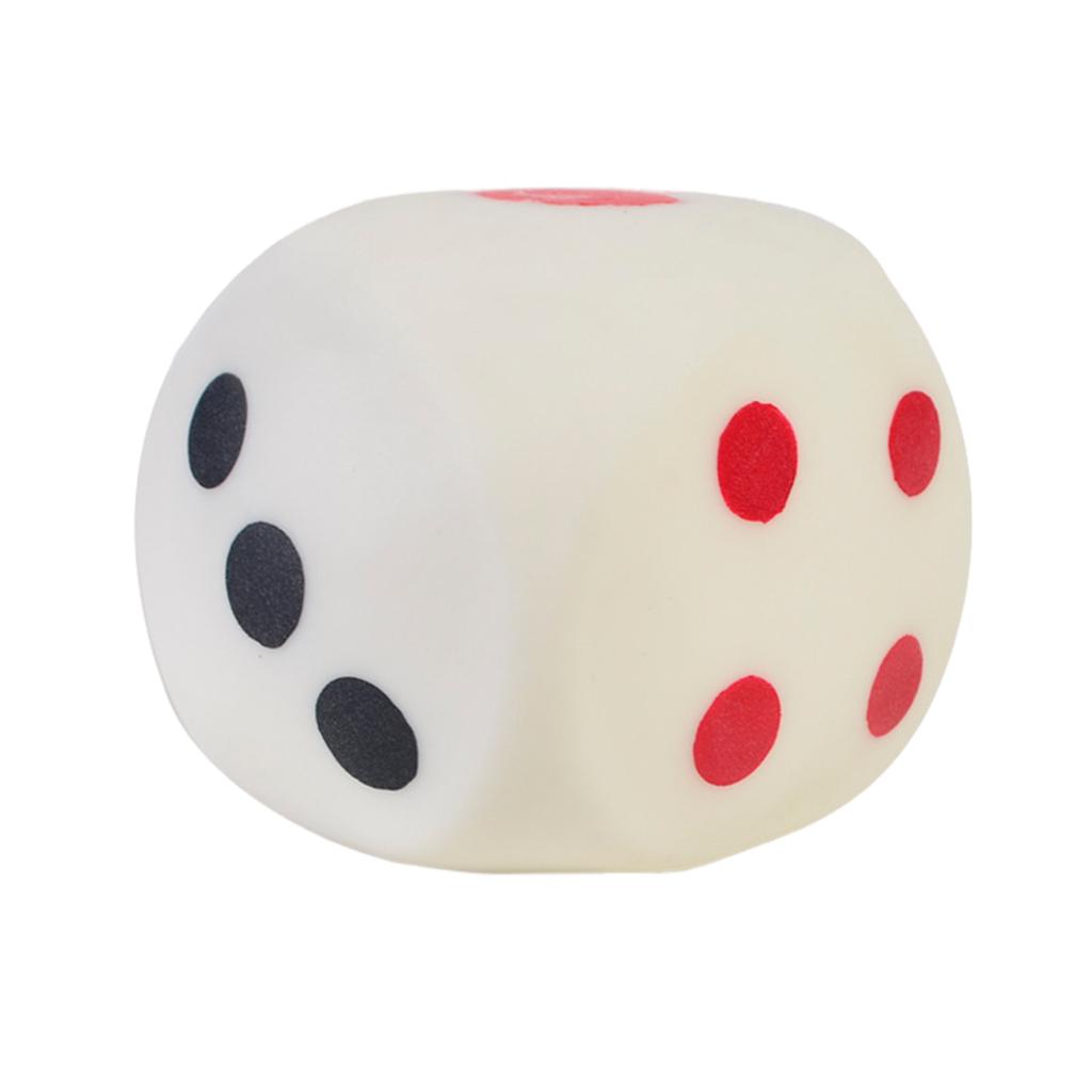 Novelty Dice Board Game Soft Bounce Dice Figurine Squeeze Toy Novelty Gag Table Toy Decompressing Pinch Stress Toy