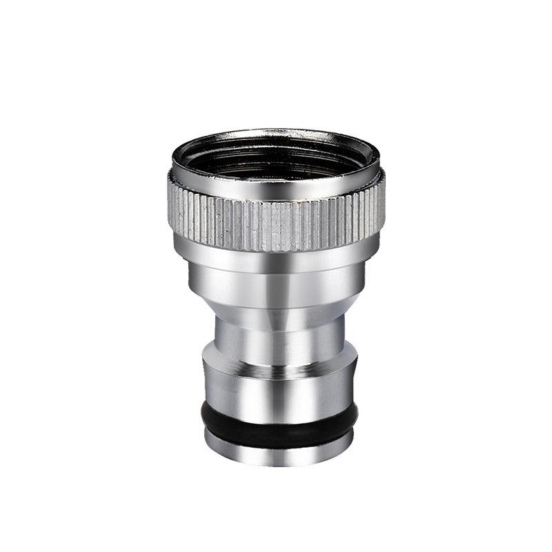 Euro Thread 4-Point Brass Electroplated Washing Machine Faucet to 1/2  Connector for Car Wash Water Hose