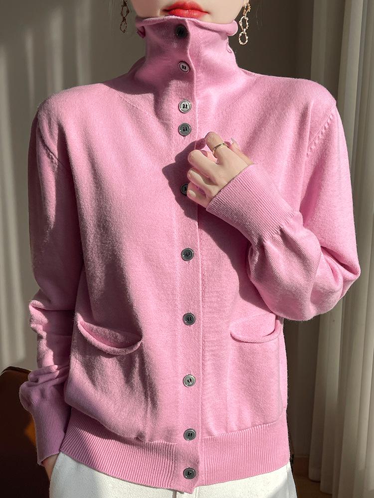 Women's Soft & Warm Solid Color Turtleneck Sweater - Loose Fit, Thick High Neck Top for Autumn & Winter