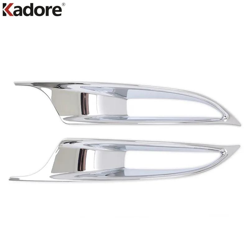 Rear Bumper Fog Light Lamp Cover Trim For Mazda 3 Axela 2017 2018 Sedan Chrome Car Tail Foglight Bezel Trims Accessories