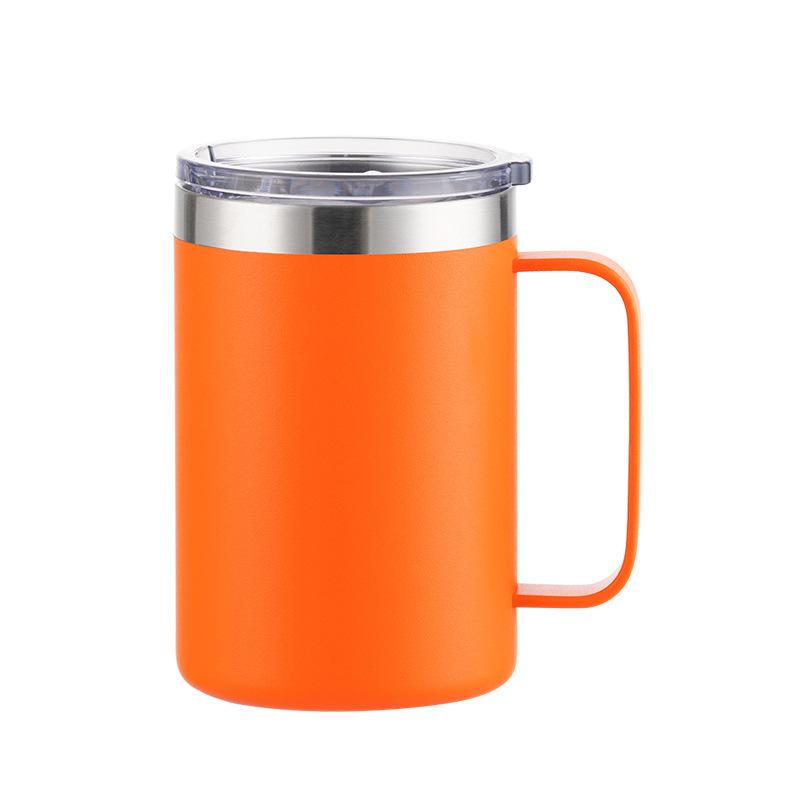 New Double Wall Stainless Steel Coffee Mug 12oz 16oz Tea Cup 350ml 450ml Insulated Thermos Vacuum Mugs Handle