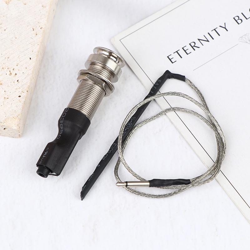 Universal 6.35Mm Pickup Guitar Endpin Preamp Pickup Bridge Saddle Piezo 6.35Mm Jack Socket With Ukulele Cylinder Acoustic Pickup