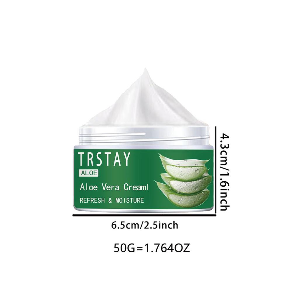 Vysoce hydratační krém z aloe vera, který doplňuje vlhkost, zmírňuje suchost, rozjasňuje tón pleti a zanechává pokožku jemnou a jemnou.