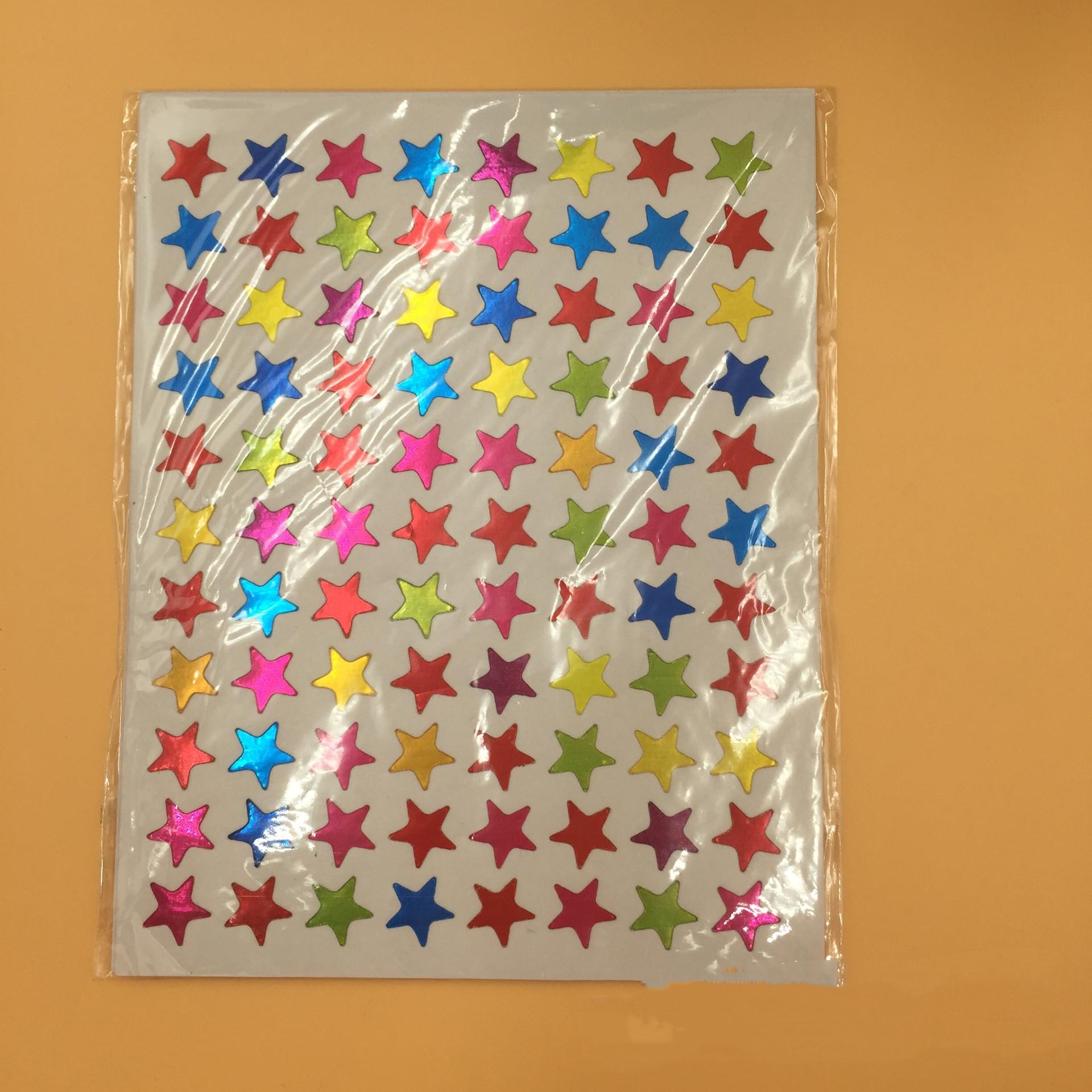 

10 листов/упаковка детских наград, блестящие наклейки, наклейка с пятиконечной звездой, клейкая посылка, этикетка, украшение для вечеринки 8*11cm