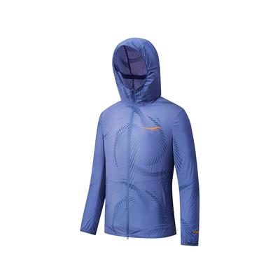 Giacca Sportiva Casual da Esterno per Speed Running con Zip e Cappuccio Traspirante Fresca Impermeabile Protezione UV Protezione Solare Uomo Giacca SC2240001A-PR186