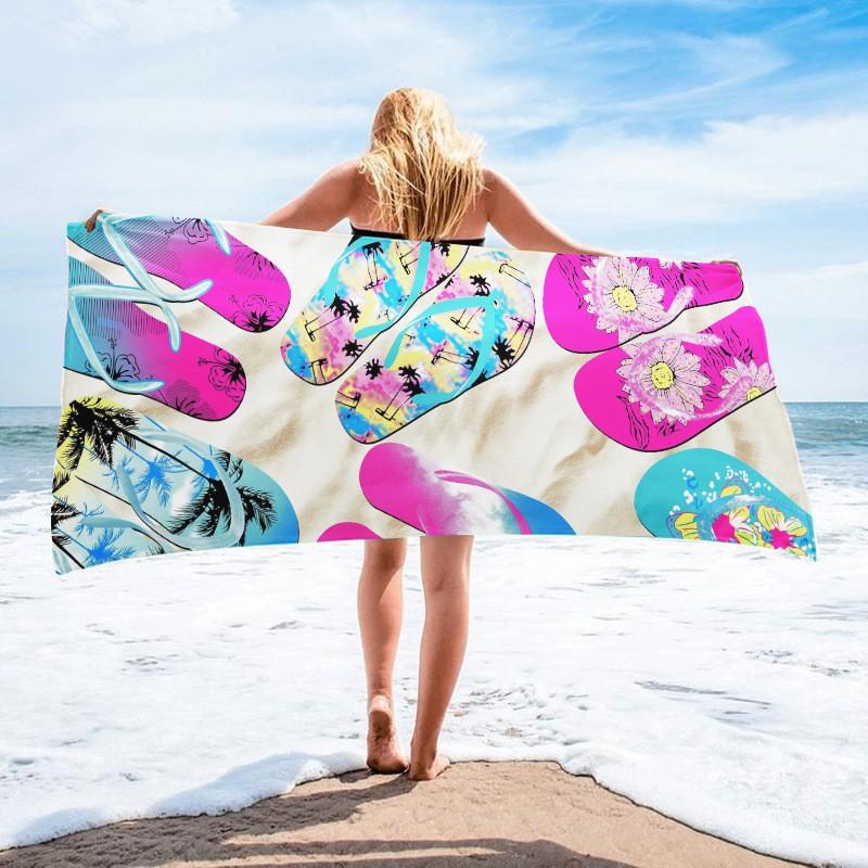 Ultra Absorbent Microfiber Beach Towel With Sea Turtle Print Quick Dry Large Size 70x140cm Pool Vacation Travel