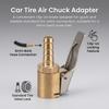 Tire Inflator Adapter with Locking Clip for Car Air Pump Brass Quick Connect Chuck
