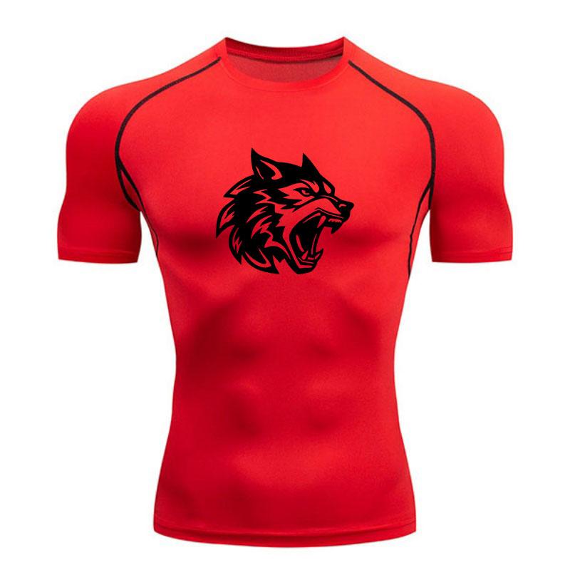 Men's Breathable Compression Workout T-Shirt, Aggressive Roa