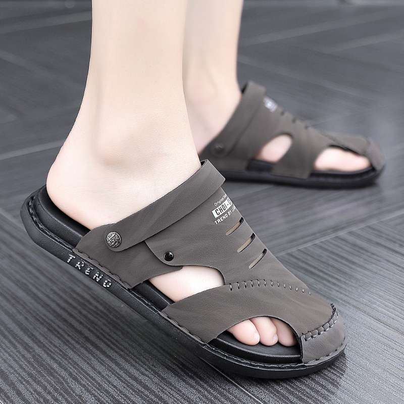 Dual-purpose Bag Head Sandals Men's Summer 2025 New Men's Trend Hole Sandals Driving Beach Slippers