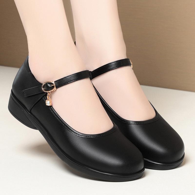 Flat-soled single shoes, women's spring and autumn models, soft soles are comfortable, women's shoes are not tired, work shoes