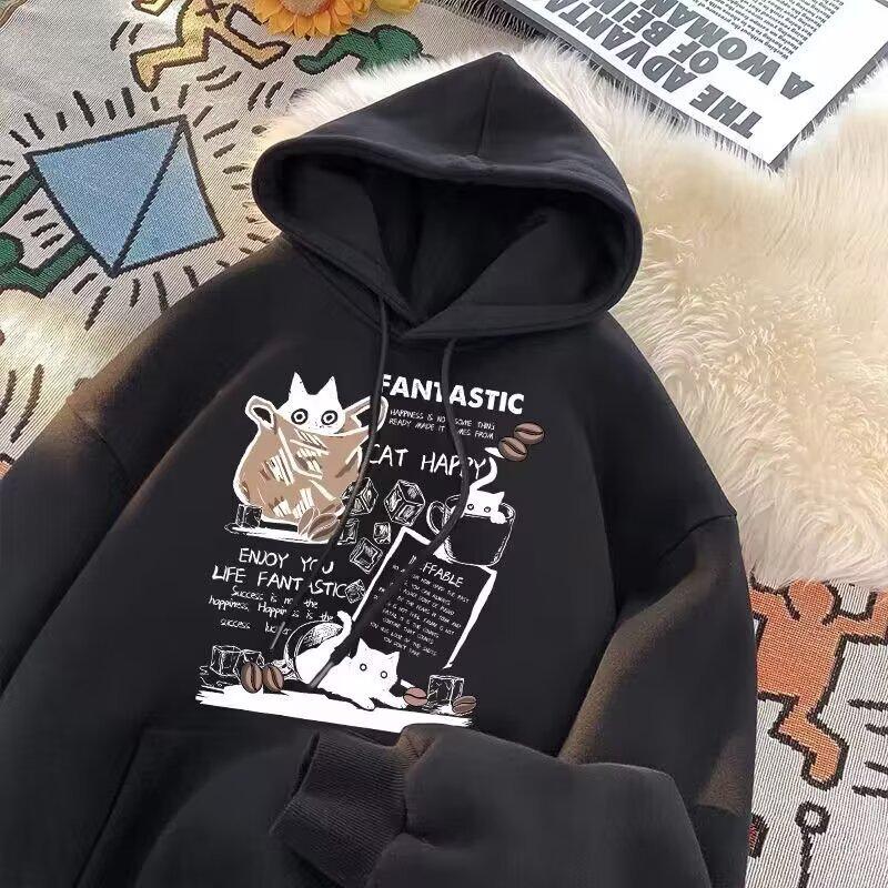 

Trendy American Hong Kong Style Loose Fleece Hoodie - Autumn/Winter 4XL