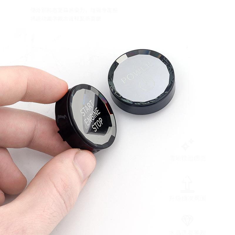 Car Crystal Engine Start Stop Switch Button Ignition Button Cover Sticker For Toyota Camry Avalon Rav4 Highlander  Accessories