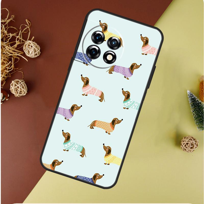 Sausage Dog Love For OnePlus 13 13R 12 12R 11 9 10 Pro 8T 9RT 10T 10R N20 N30 Nord CE 2 3 4 Lite Phone Case