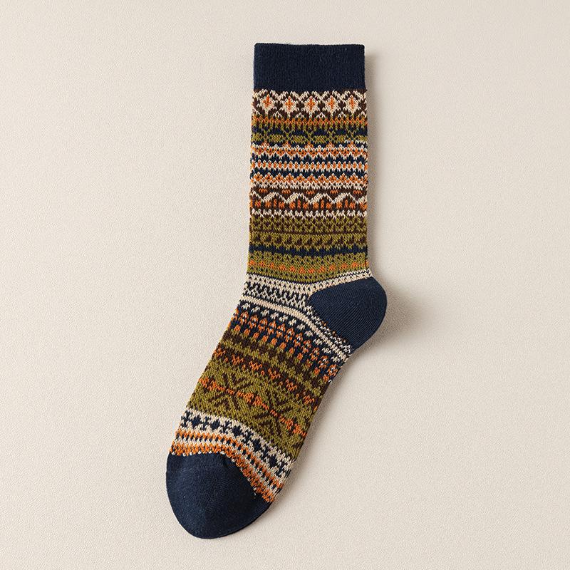 Women's Retro Ethnic Style Mid-Calf Socks - Versatile, Trendy, Scrunched, Perfect for Birkenstocks In Autumn/Winter