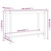 Console Table White 110x40x80 cm Solid Pine Wood