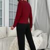 Women's Autumn European & American Home Wear Pajama Set: Long-Sleeve Letter Top & Long Pants Casual Two-Piece