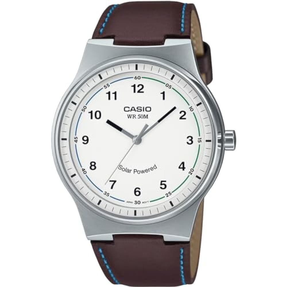 

CaSio 5 MTP RS105L 7 BV [] [CaSio] Стандартные солнечные аналоговые датчики давления воздуха водонепроницаемые наручные часы для мужчин S белые