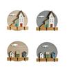 Nordic Style Wooden Wall Hook Multi Hook Entrance Key Rack Wall Hanging Storage Holder  Living Room