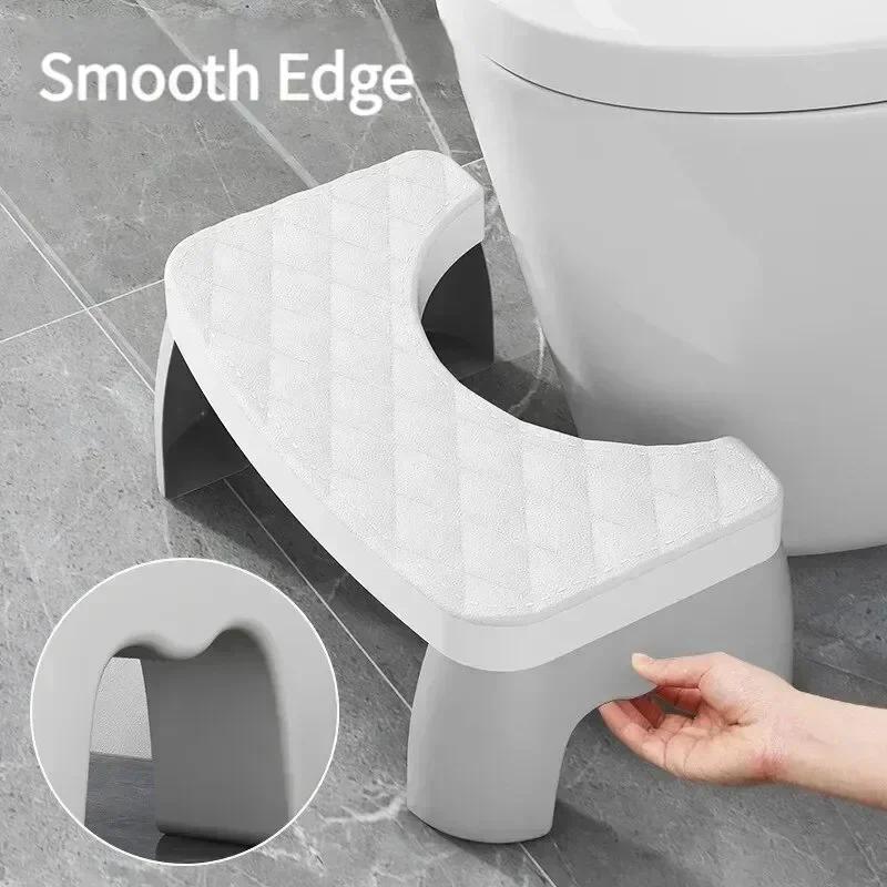 Potty Stool Non-Slip Toilet Squat Stool Portable Toilet Seat Stool Removable Home Adult Bathroom Accessories
