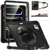 iPad Pro 11" M4 Case (2024) - Shockproof Protection - Shoulder Strap - Black - Full