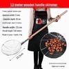 Extra Long Wooden Handle Stainless Steel Mesh Skimmer
