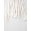 European & American Style Layered Stand Collar Long Sleeve Women's Shirt - 2234900