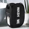 Large Laundry Basket Collapsible Mesh Pop Up Laundry Bag Side Pocket Breathable Clothes Storage Laundry Storage Organization