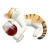 Handcrafted Drunk Cats Figurine Small Shelf Decorative Item Suitable for Work Environment and Home Space