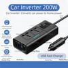 200W Car Inverter Fast Charging Automotive Charger Inverter Universal Power Adapter  for Vehicles