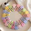 8/16 Pcs/set Flower Multicolor Bownot Hair Clips Plastic Hair Barrettes Costume Parties