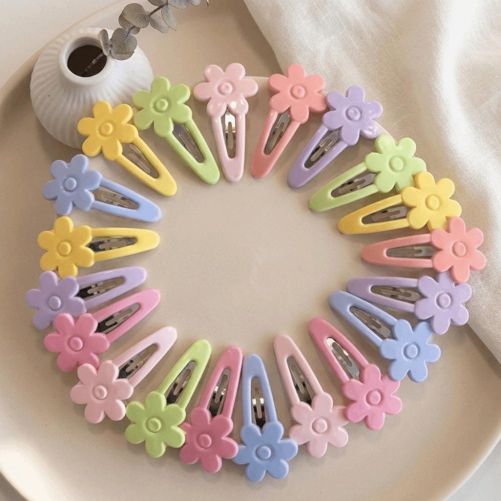 8/16 pcs/set Plastic Multicolor Bownot Hair Clips Flower Hair Barrettes Y2K Bangs Hairpin Kids