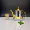Arabic Style Stainless Steel Teapot, Moroccan Mint Tea Pot, Induction Cooker Gas Boiling Water kettle,Restaurant Home Tea Kettle