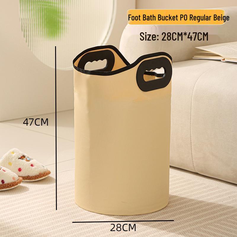 Portable Foldable Insulated Foot Bath Bucket for Adults - High Deep Over Calf Design