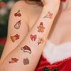 Crayon-Style Christmas Cartoon Tattoo Sticker Waterproof And Long-Lasting Women'S Arm Childlike Simulation Tattoo