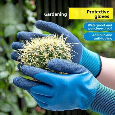 Stabproof Waterproof Gardening Gloves for Beach Hauling Flower Planting Rose Cultivation Weeding Garden Maintenance
