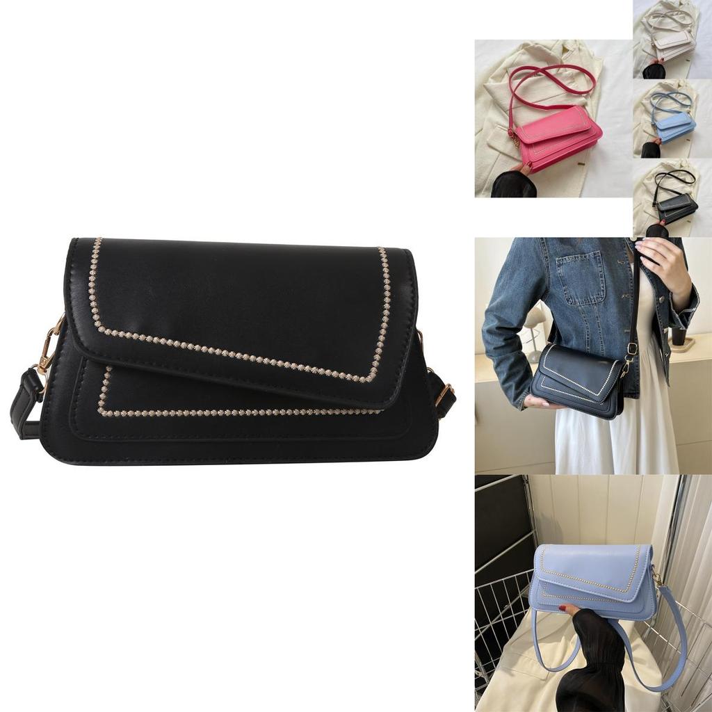 Fashionable Casual Women's Pu Material Small Square Shoulder Bag With Magnetic Closure