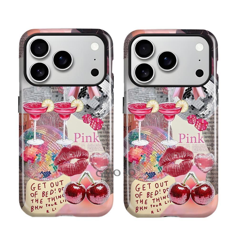 Hot-selling Splicing Illustration Mobile Phone Case Iphone15plus Film Two-in-one Apple 16 Matte Protective Case