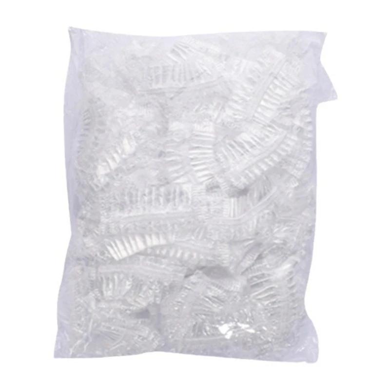 100Pc/lot Disposable Hair Earmuff Dye Transparent Elastic Shower Hair Dye Protection Tool Shield Waterproof Earpack Plastic Wrap