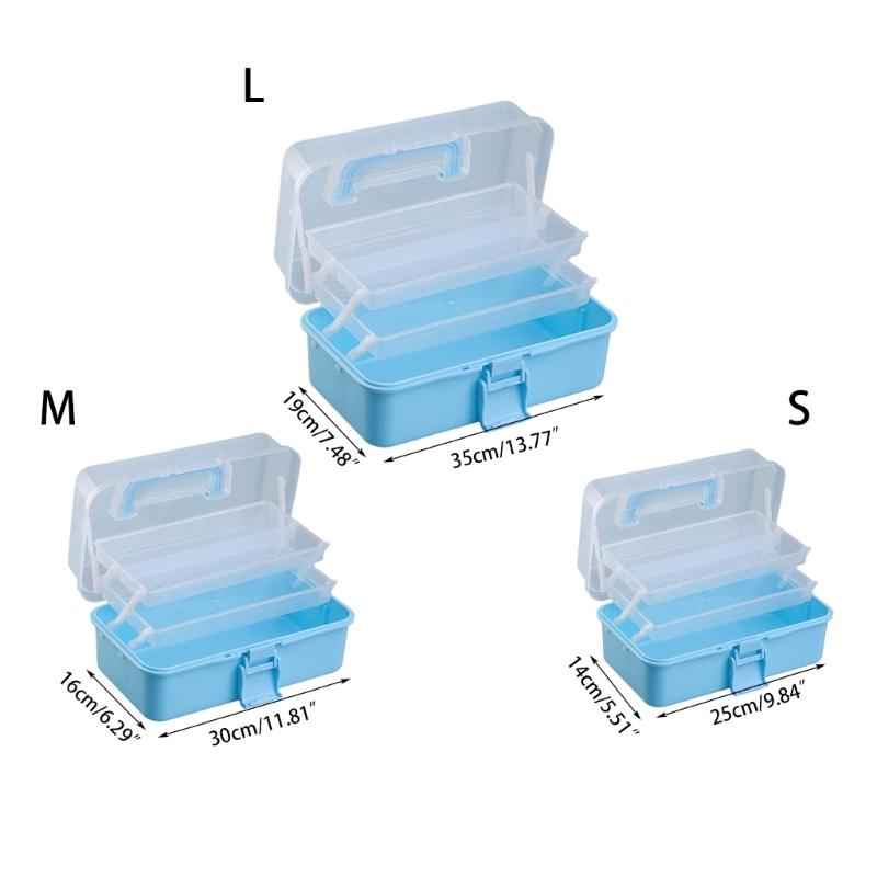 Multifunction Storage Box 3 Layer Storage Case Practical Plastic  Storage Box Medicine Storage Box for School Office