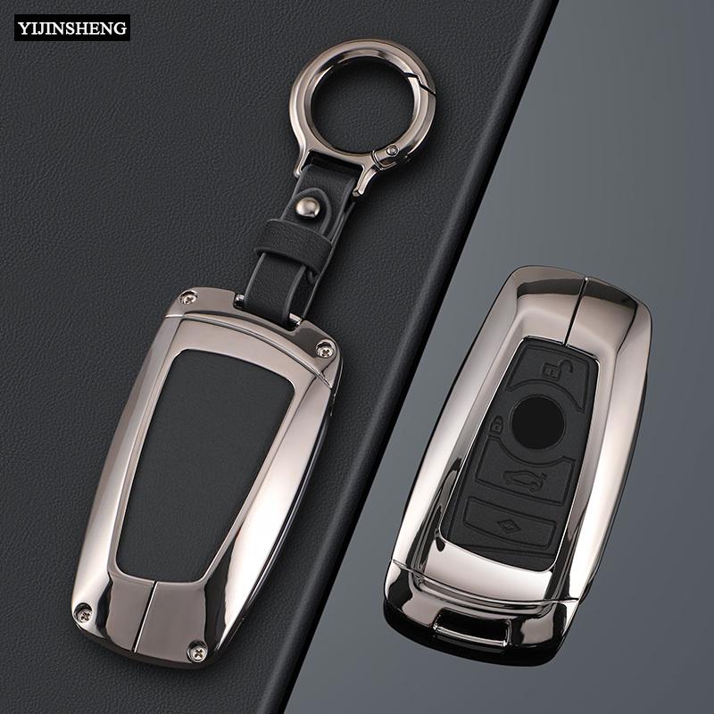 Zinc Alloy + PU Leather Car Key Case Cover for Holder for BMW F20 F30 G20 F31 F34 F10 G30 F11 X3 F25 X4 I3 M3 M4 1 3 5 Series