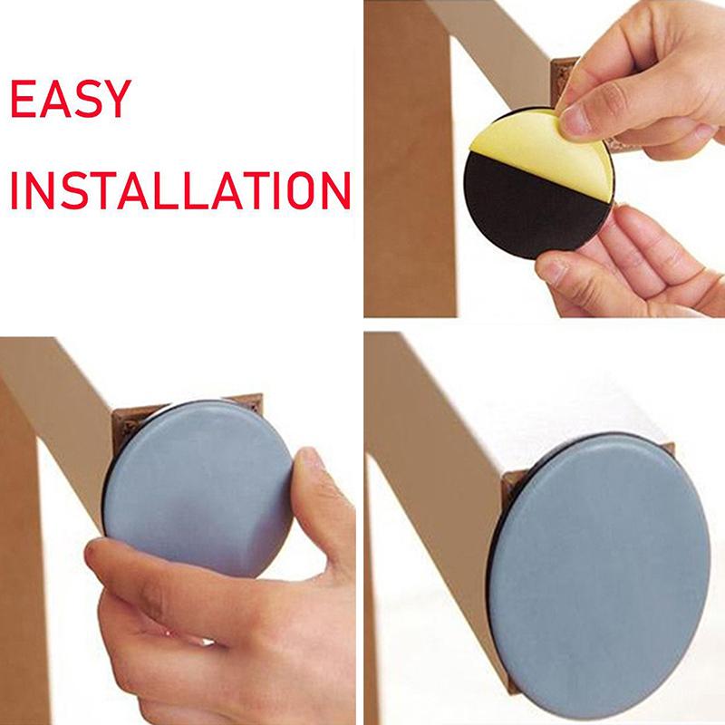 12-teiliges Set Fußgleiter Gleitpads Hausmöbelgleiter Möbelschieber PTFE Quadratisch Bodenbewegungs-Pads Tisch Stuhl Fuß