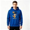 Men's Funny Cartoon Fox Printed Pullover Hoodie Casual Long Sleeve Sweatshirt