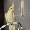 Juguete para Pájaros F26C Juguete Colgante para Jaula de Pájaros Juguete Natural de Tirar con Anillas Metálicas Juguete para Masticar Loros Juguete Rompecabezas de Rasgar para Cacatuas