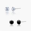 Monograph Simone Black Earrings Silver 925 Mgers314 Silver Plated