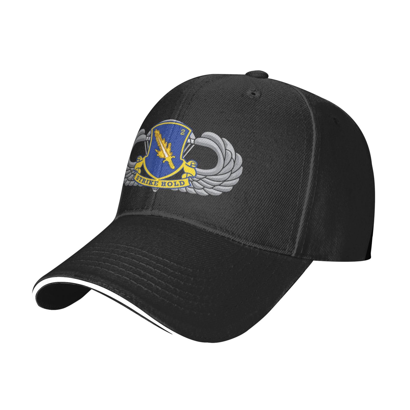 2nd Battalion 504th Parachute Infantry Regiment Adjustable Baseball Cap Unisex Sandwich Dad Hat Golf Hat One Size чёрный